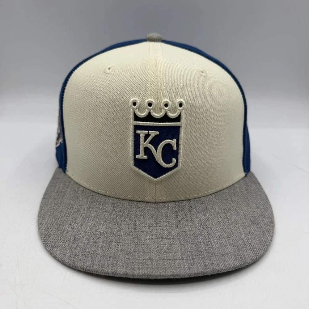 Mitchell & Ness Kansas City‎ Royals Hat Cap Sz 6 7/8 Liberty Fit 50 Years Patch
